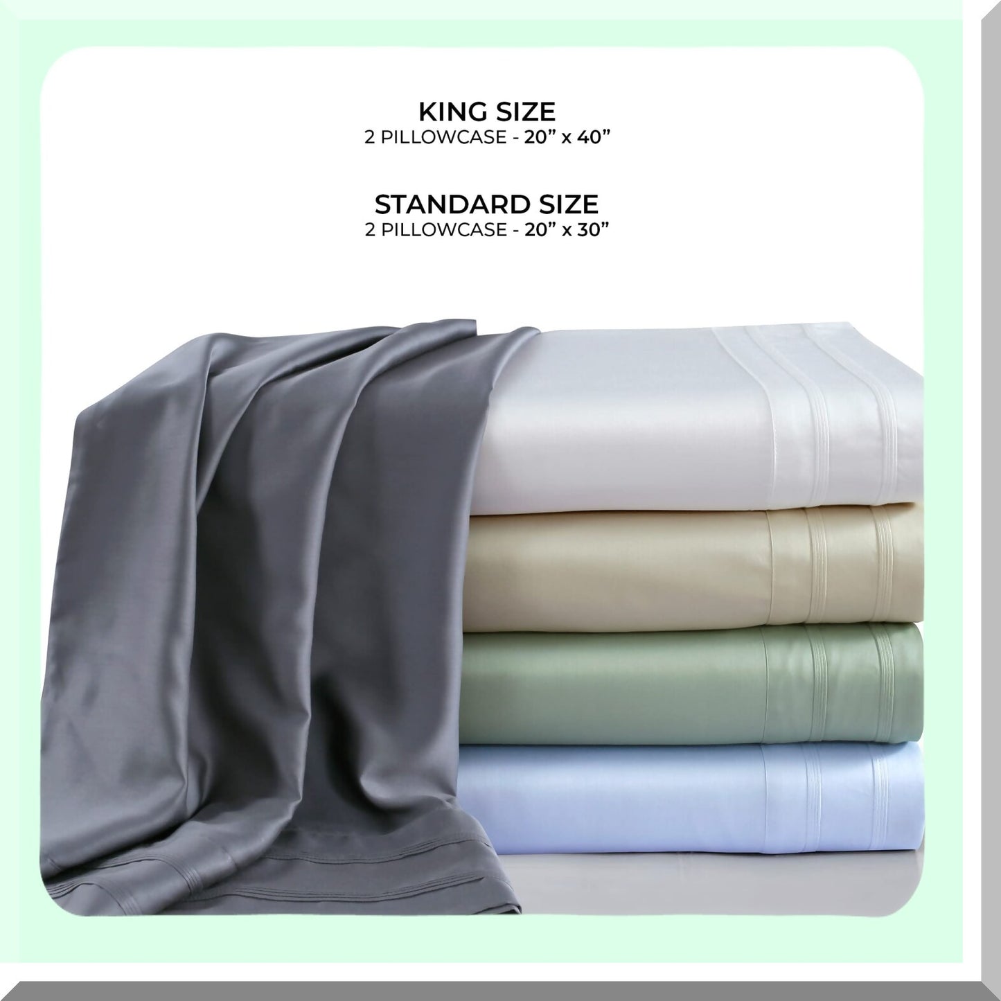 BambooLux 300 Thread Count Rayon Pillow Set - White (Pack of 2) - Hypoallergenic, Cooling, Breathable, Soft, Supportive - Eco-Friendly Fibers