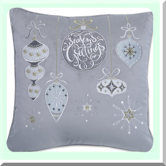 Luxury Velvet Decorative Pillow Cover - Soft Throw Cushion Case for Sofa, Couch, Bed - Elegant Home Decor Accent - 16.5 x 16.5 inches - Grey