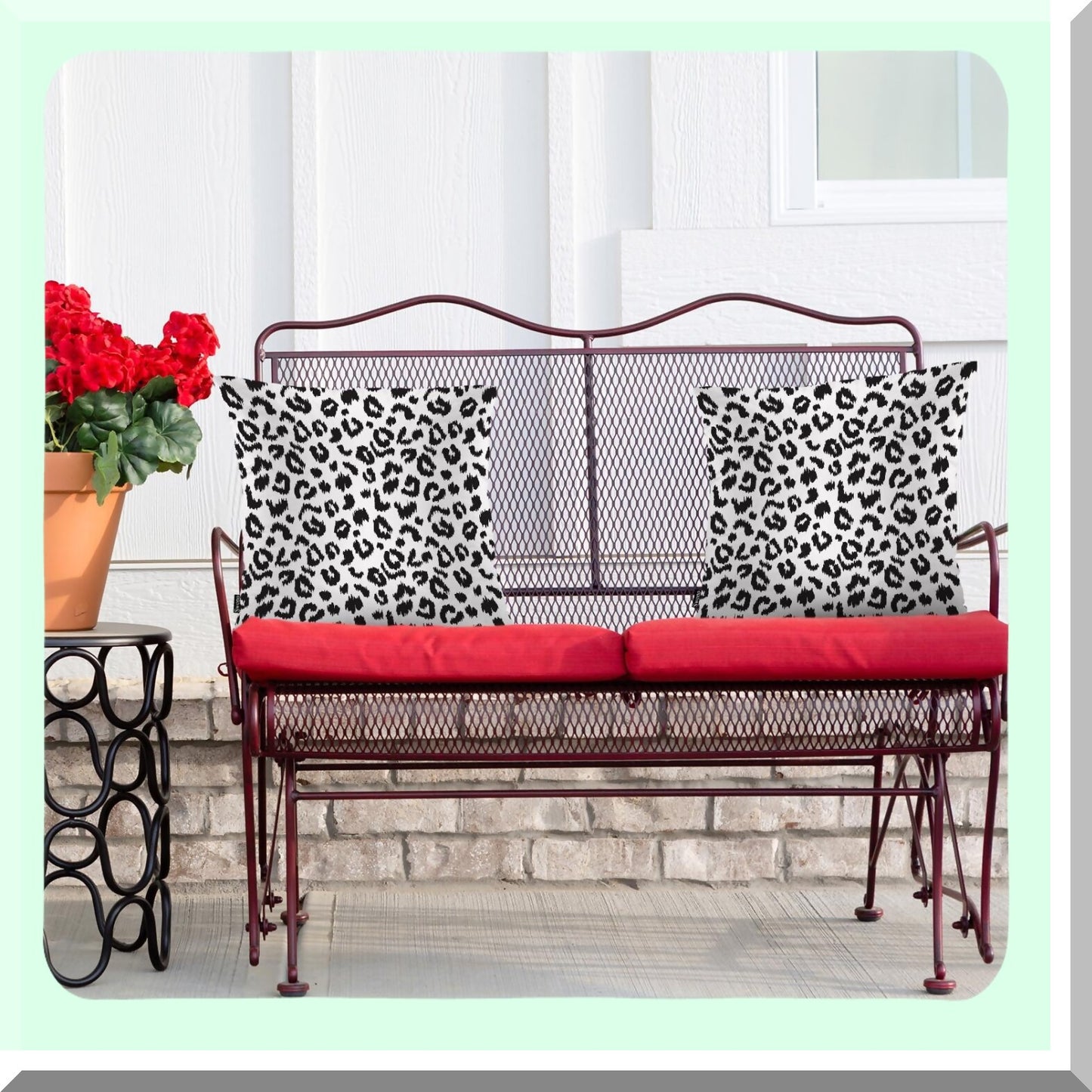 Wildlife Leopard Decor Pillow Covers - Pack of 2 Square Cushion Cases for Couch Sofa - Farmhouse Decoration 18 X 18 Inches - Black Spots Throw Pillowcases