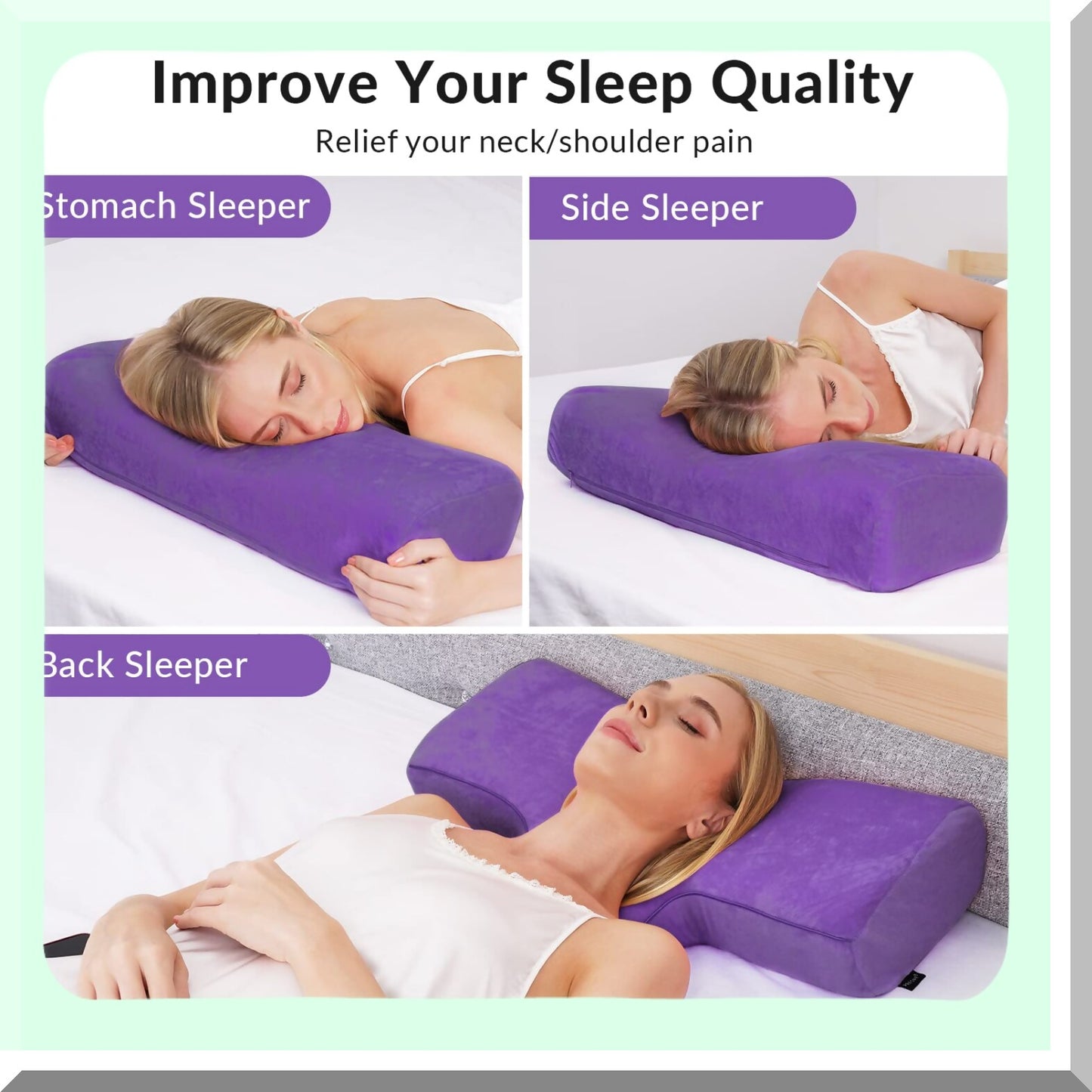 ErgoCurve Lash Extension Pillow - Memory Foam Neck Support for Side and Back Sleeping, Contour Pillow to Improve Cervical Alignment and Reduce Neck Pain