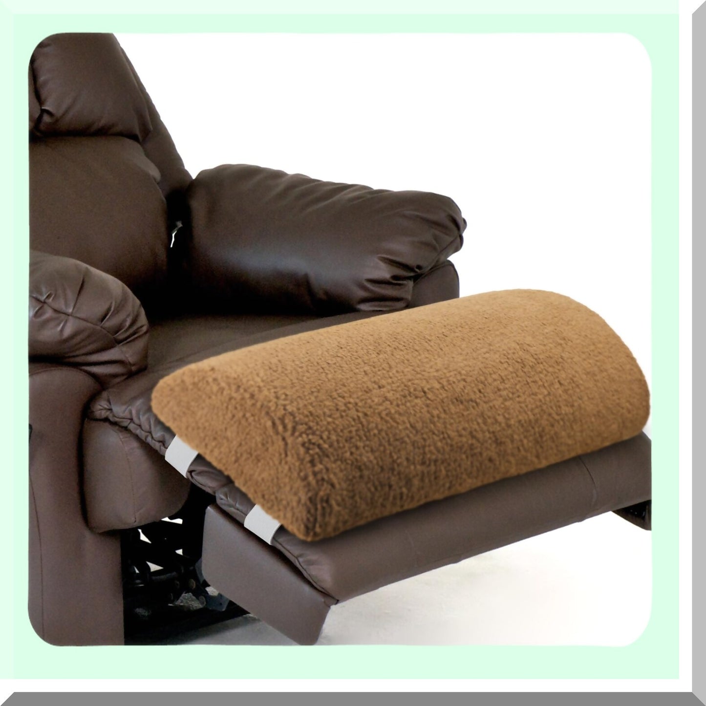 SleepWell Sherpa Leg Pillow - Foam Bolster Half Moon Foot Pillow for Ultimate Comfort & Support. Multi Purpose Recliner Leg Rest Cushion with Back Lumbar Support. Perfect for Bed, Chair, Sofa.