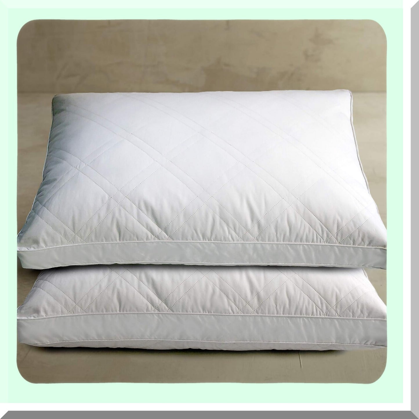 Luxury DreamCloud White Goose Down Pillows - Set of 2 | 233 Thread Count Quilted Pillows for Ultimate Comfort and Support | Hypoallergenic and Breathable Pillows for a Restful Sleep Experience