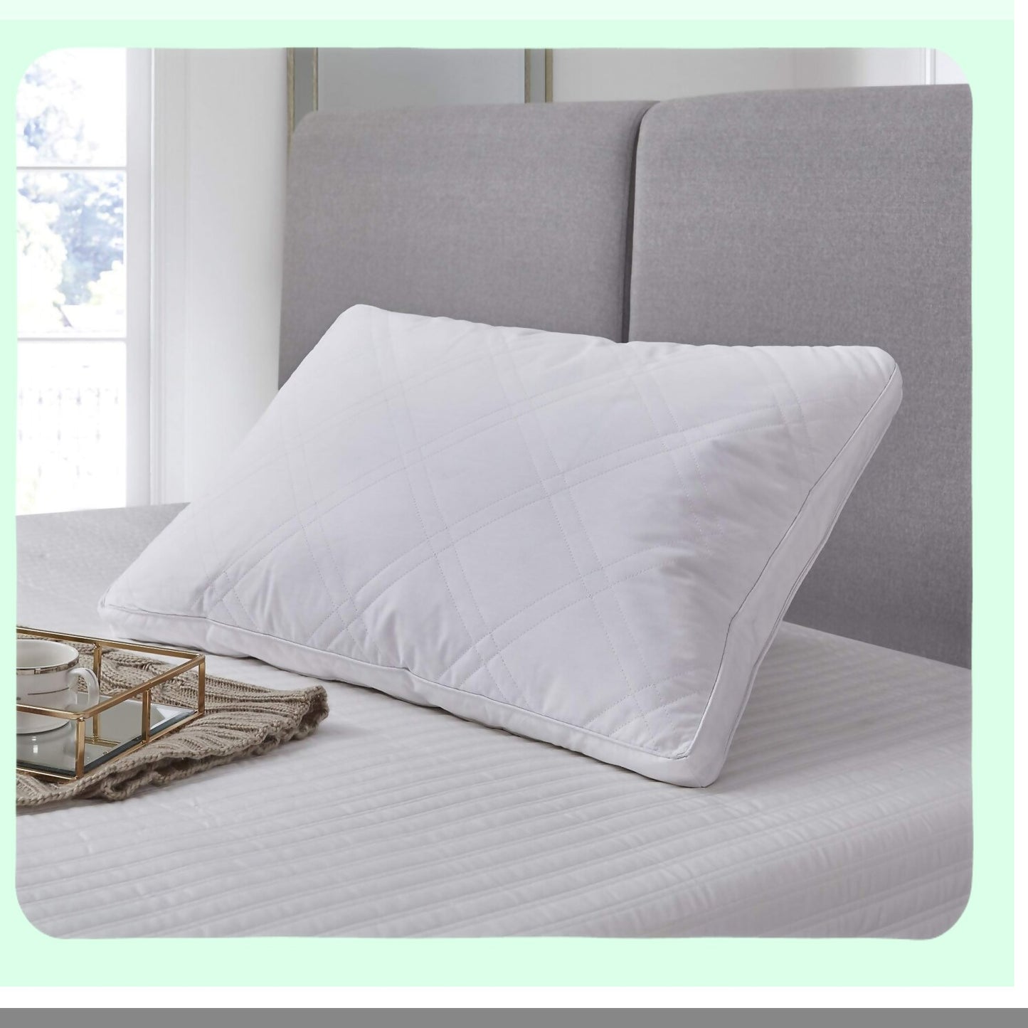 Luxury DreamCloud White Goose Down Pillows - Set of 2 | 233 Thread Count Quilted Pillows for Ultimate Comfort and Support | Hypoallergenic and Breathable Pillows for a Restful Sleep Experience