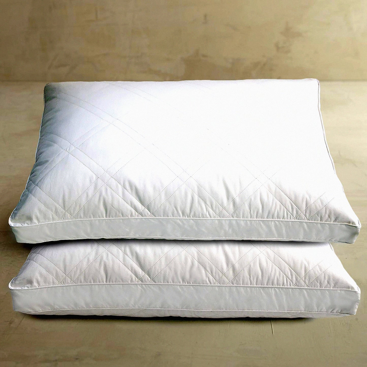 Luxury DreamCloud White Goose Down Pillows - Set of 2 | 233 Thread Count Quilted Pillows for Ultimate Comfort and Support | Hypoallergenic and Breathable Pillows for a Restful Sleep Experience