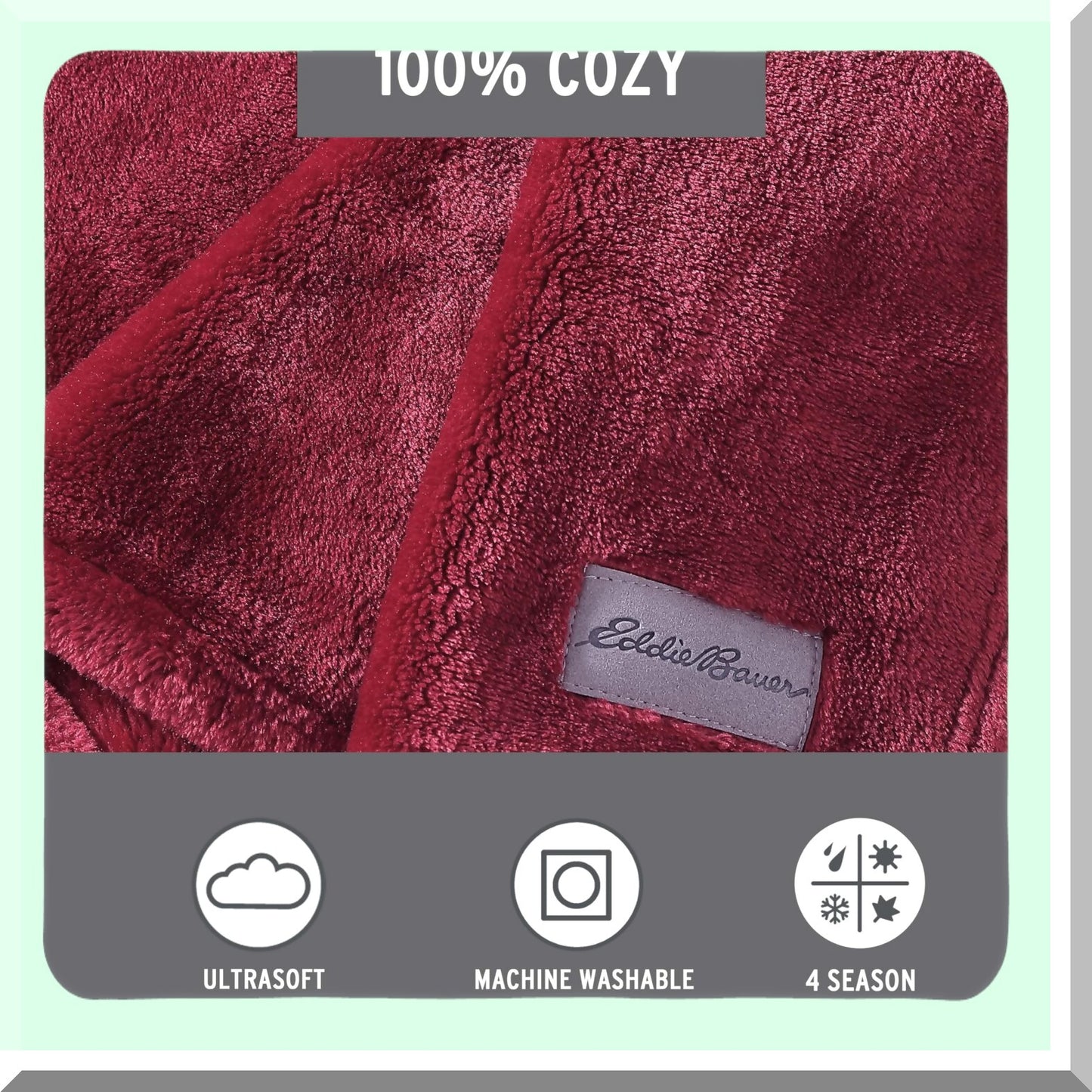 CozyLux Ultra Soft Plush Throw Blanket - All Season Bedding, Solid Red, 50x60
