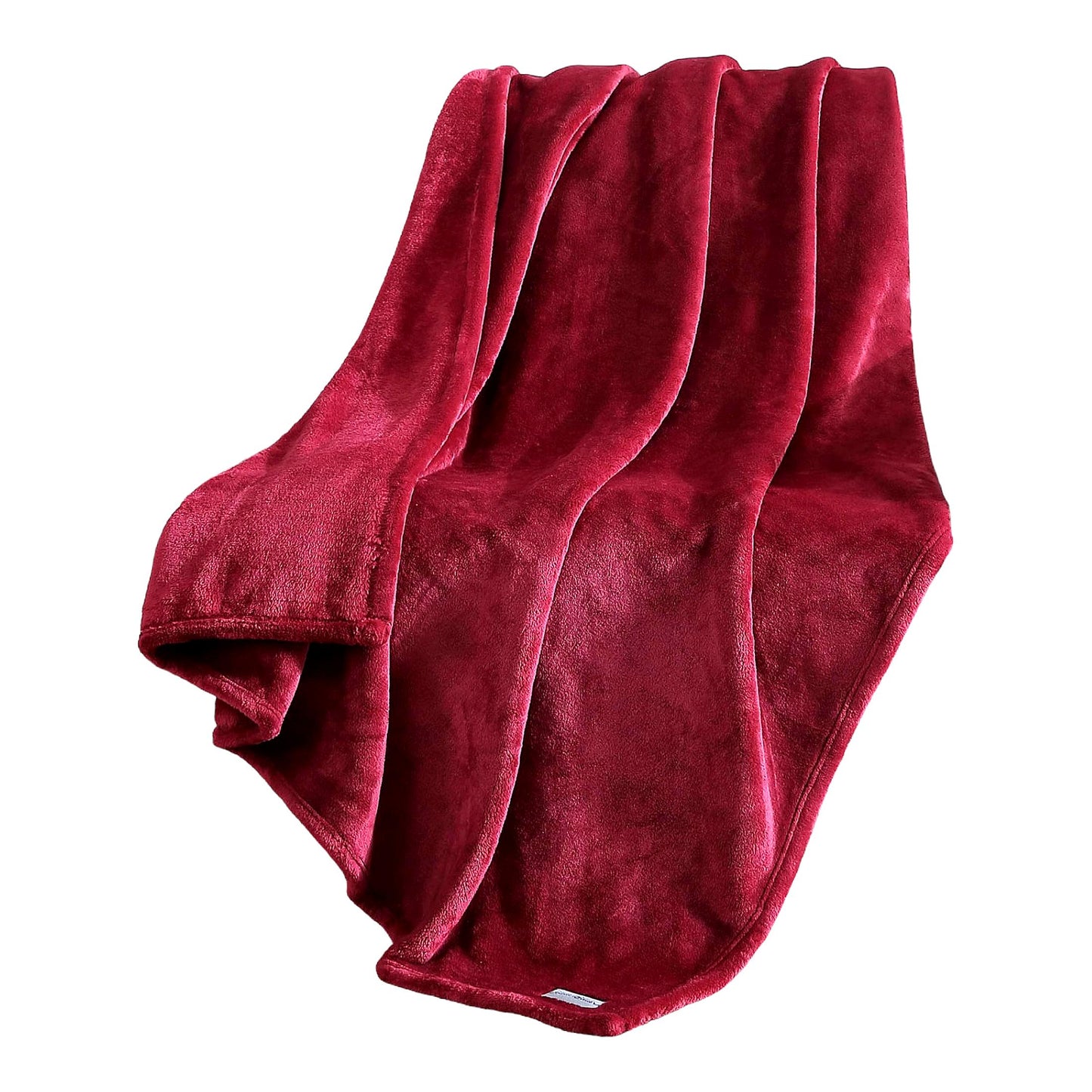 CozyLux Ultra Soft Plush Throw Blanket - All Season Bedding, Solid Red, 50x60