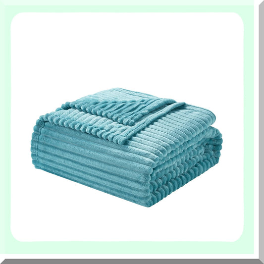 UltraCozy Teal Fleece Blanket - Warm, Lightweight, Plush, and Fuzzy Bed Blanket, 108 x 90 Inches