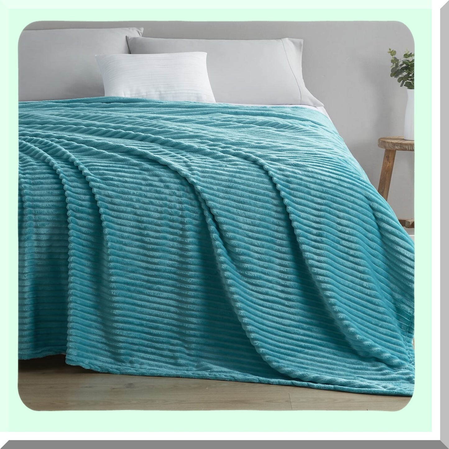 UltraCozy Teal Fleece Blanket - Warm, Lightweight, Plush, and Fuzzy Bed Blanket, 108 x 90 Inches