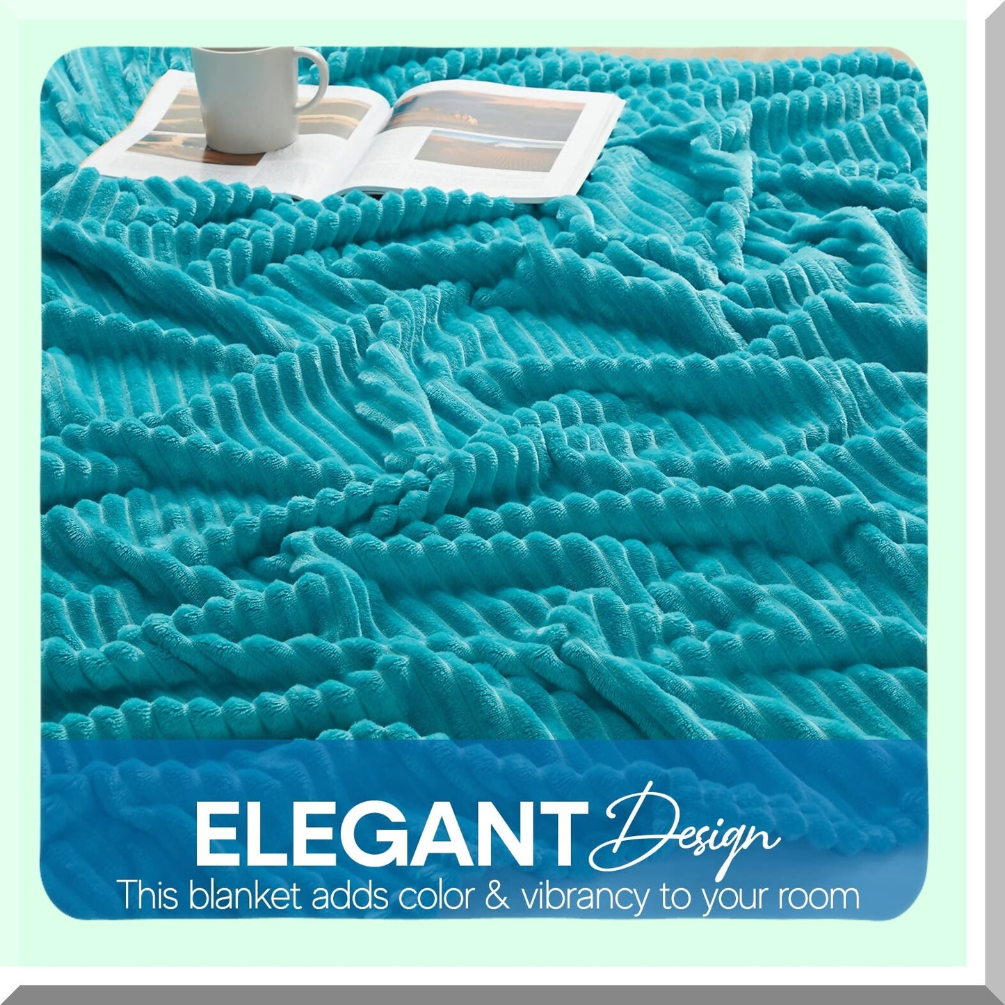UltraCozy Teal Fleece Blanket - Warm, Lightweight, Plush, and Fuzzy Bed Blanket, 108 x 90 Inches