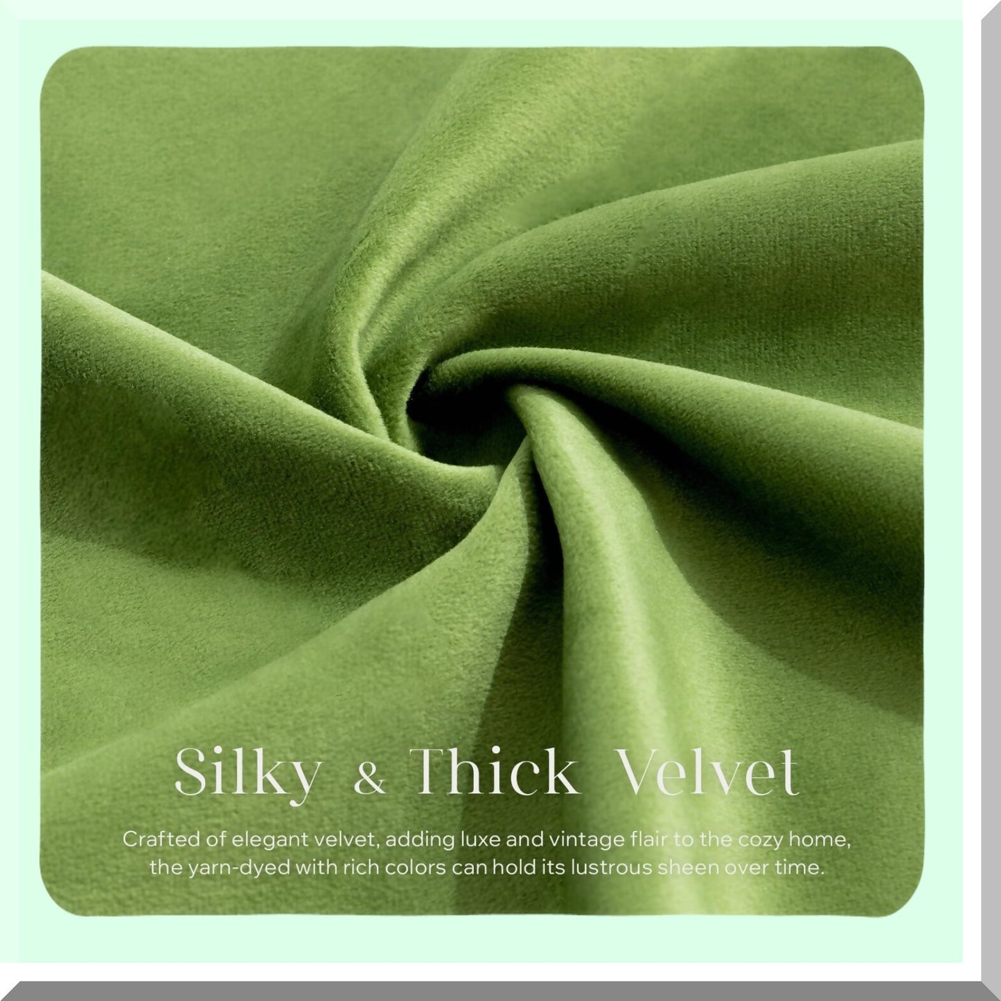 Velvet Green Xmas Throw Pillow Cover Set - Soft Square Decorative Cushion Case for Couch - Pack of 2 - 12 x 20 inches - Top Quality Fabric