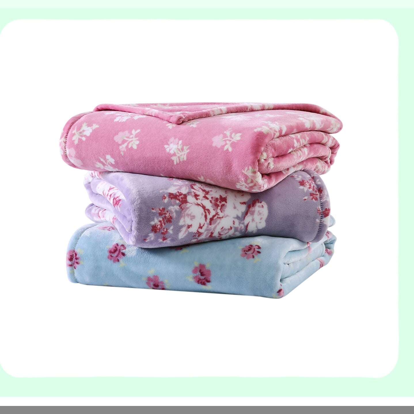 CozyVintage Aqua Plush Throw Blanket - Super Soft Bedding for Home Decor