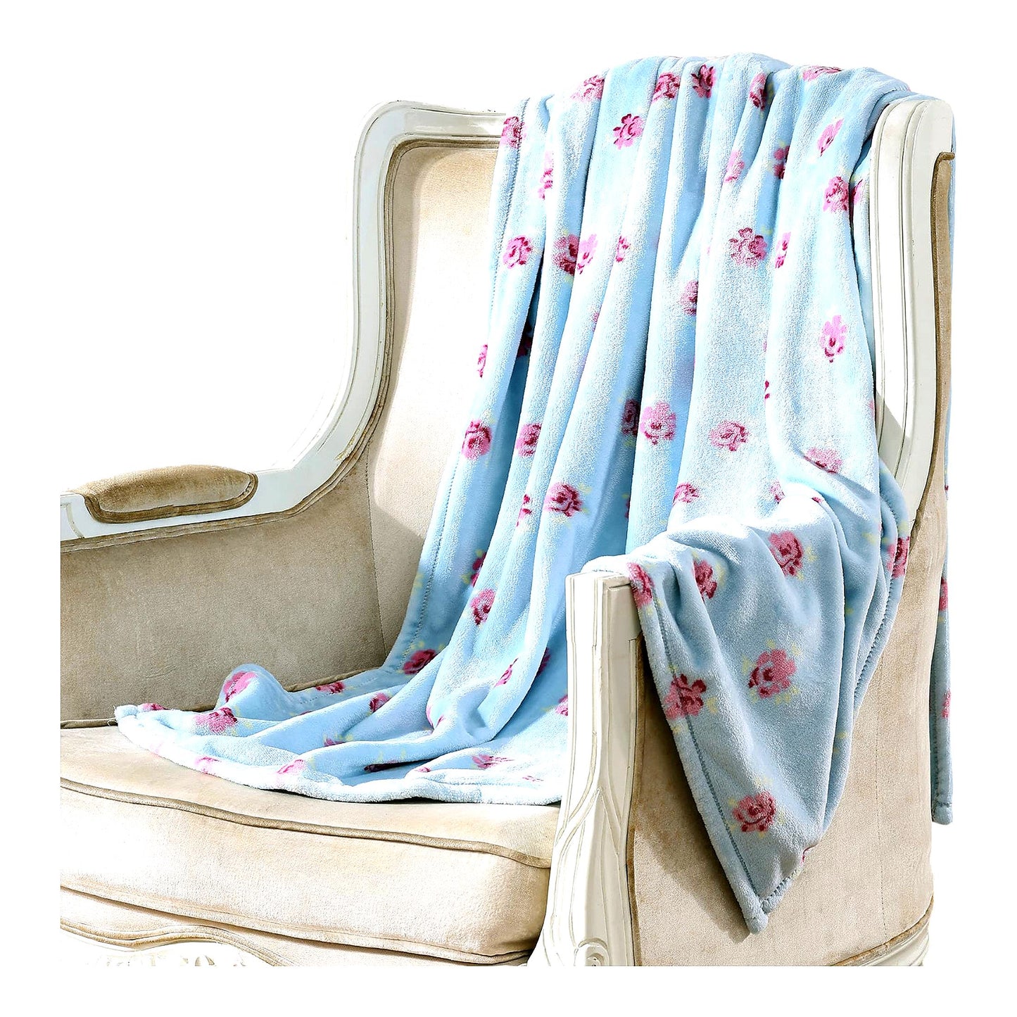 CozyVintage Aqua Plush Throw Blanket - Super Soft Bedding for Home Decor