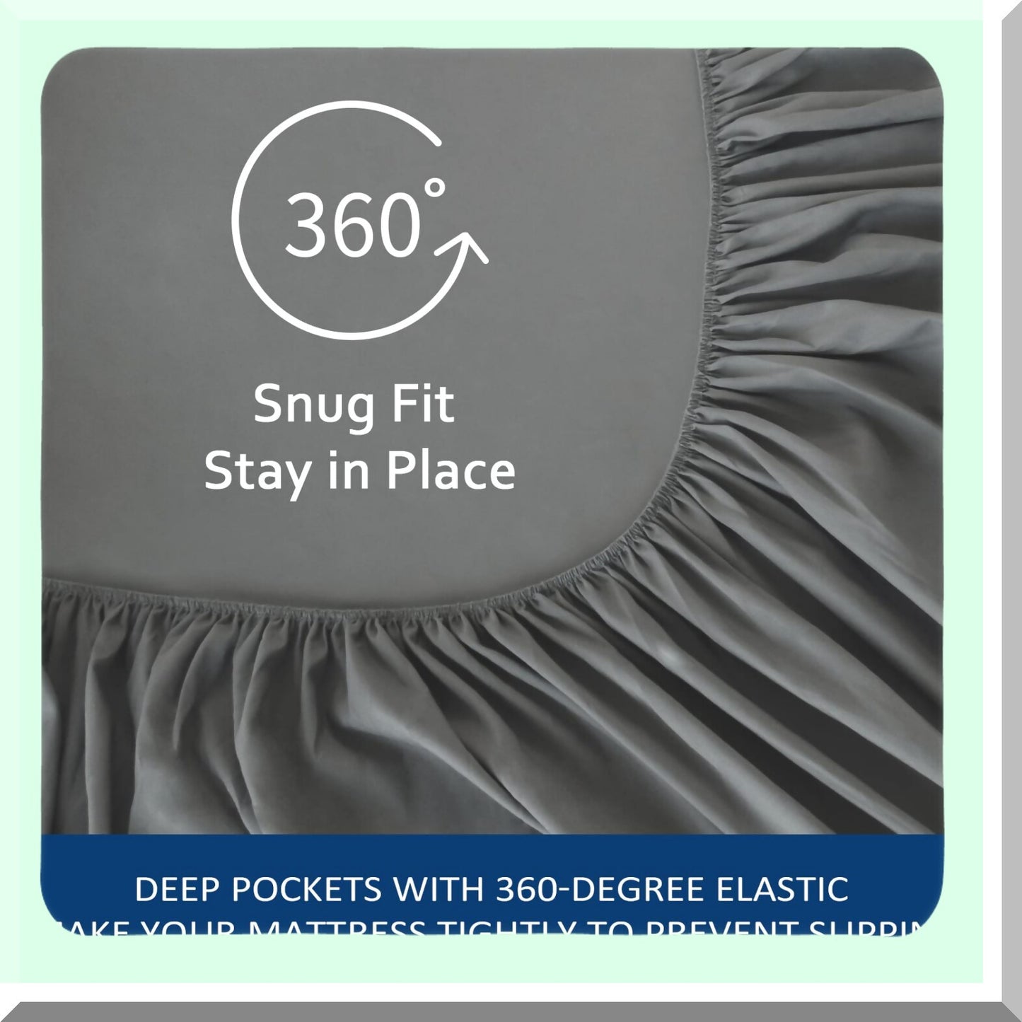 UltraSoft Deep Pocket Queen Fitted Sheets 2 Pack - Pillow Top Mattress - Grey - 24 Inch - Air Mattress Compatible - Bedding Set