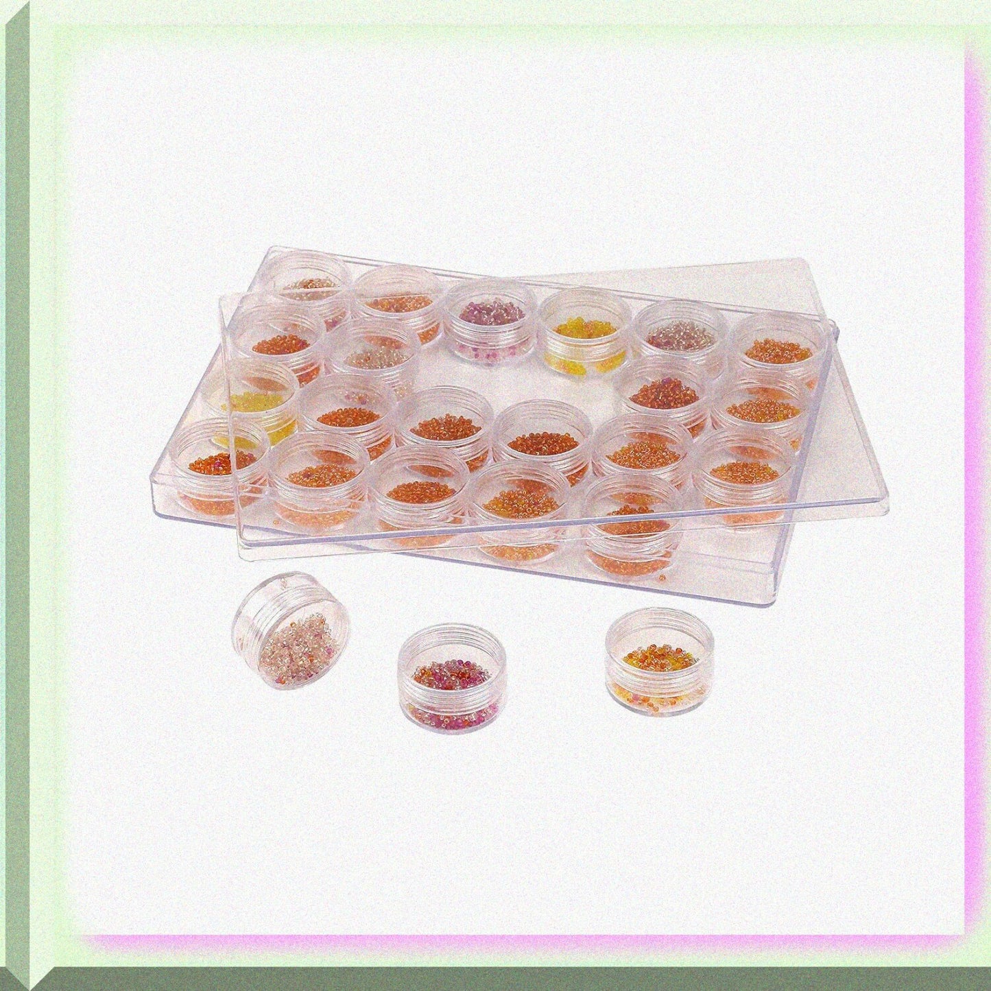 24 Round Plastic Storage Containers 2-Pack