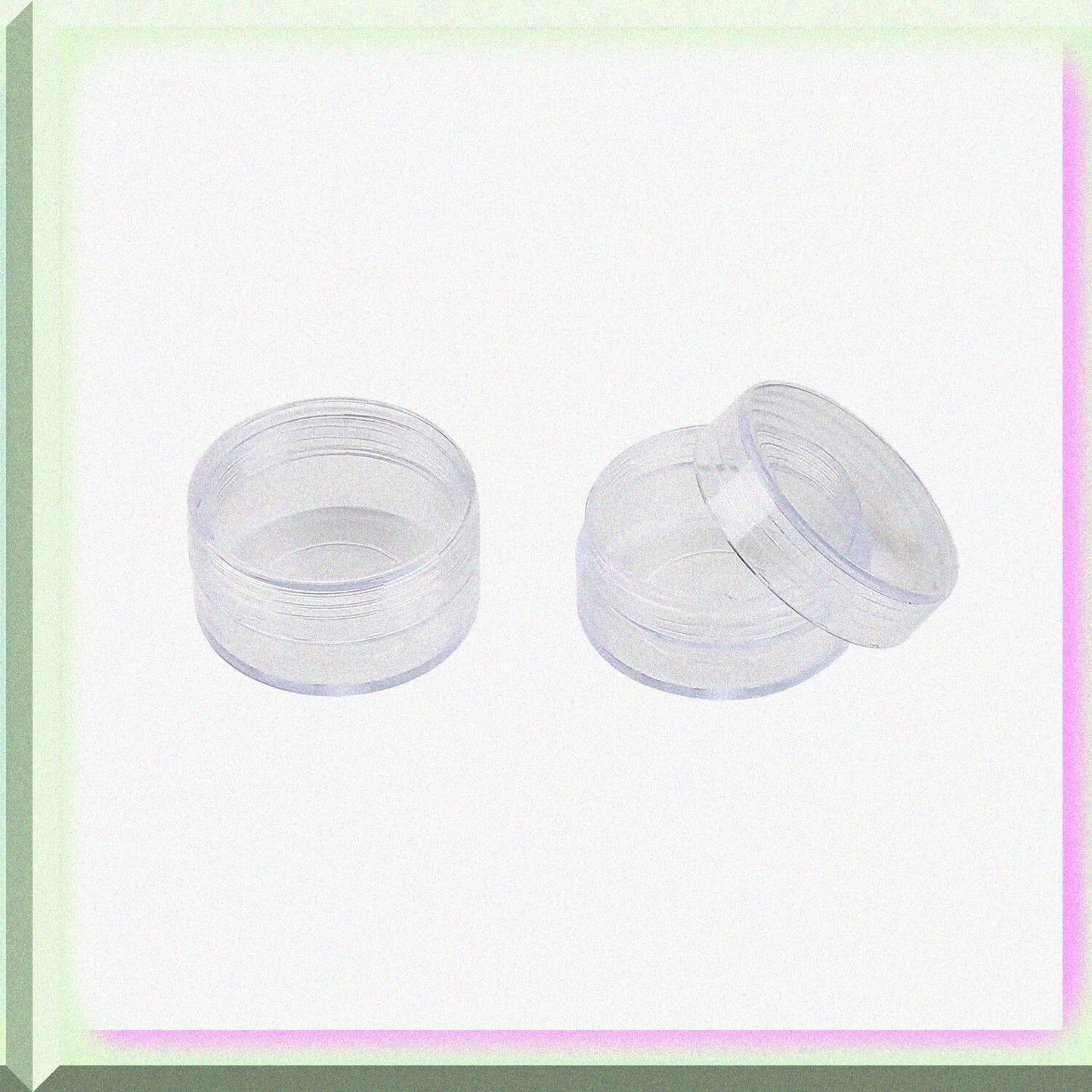24 Round Plastic Storage Containers 2-Pack
