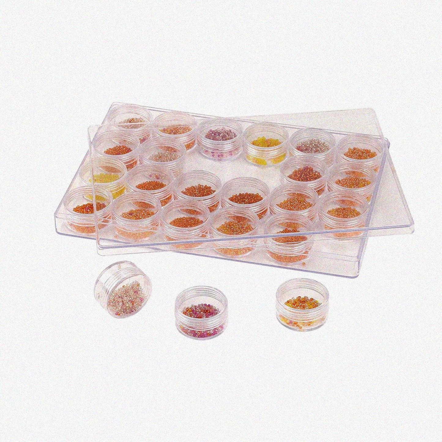 24 Round Plastic Storage Containers 2-Pack