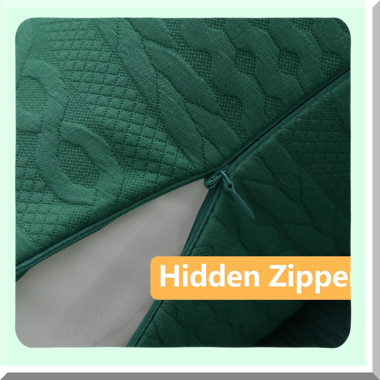 Twisted Rope Pattern Decorative Pillow Covers - Set of 2 18x18 for Sofa Bed, Stretchy Embossed Couch Pillow Covers in Dark Green - Home Decor Accents