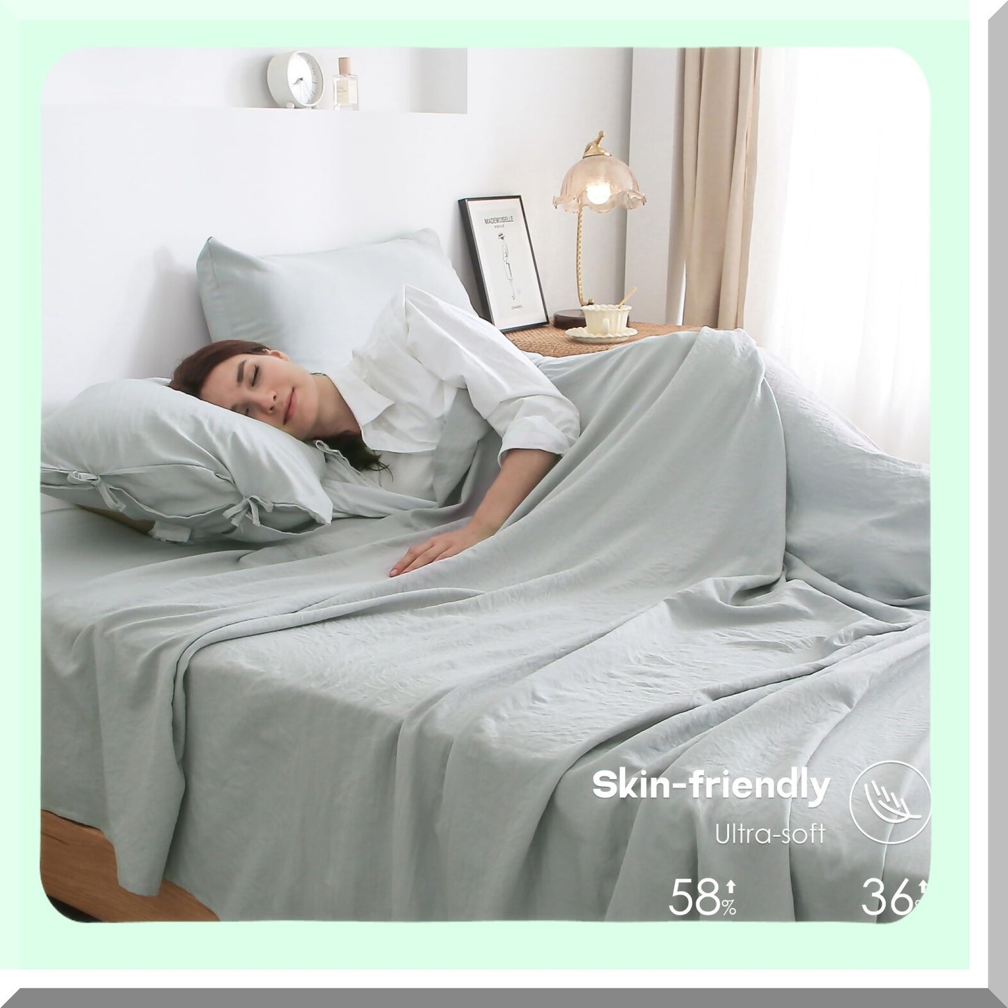 Luxury Grey Queen Bedding Set - Super Soft Polycotton Sheets & Pillowcases - Hotel Quality Warmth Tech - All Seasons Cozy Comfort - Deep Pocket Fit