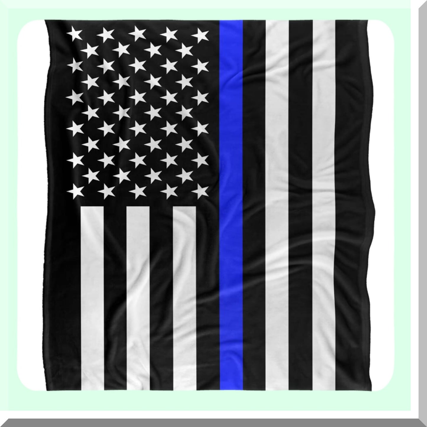PatriotGuard Silky Touch Thin Blue Line Throw Blanket 50" x 60" - Super Soft & Officially Licensed