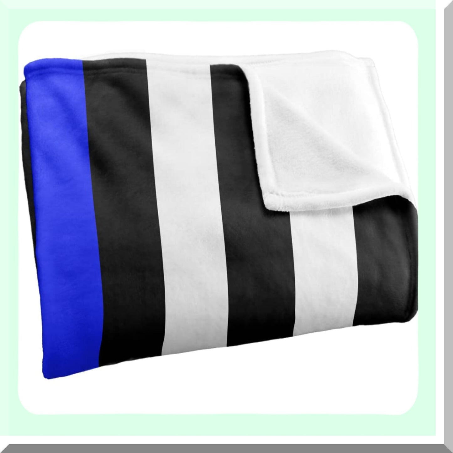 PatriotGuard Silky Touch Thin Blue Line Throw Blanket 50" x 60" - Super Soft & Officially Licensed