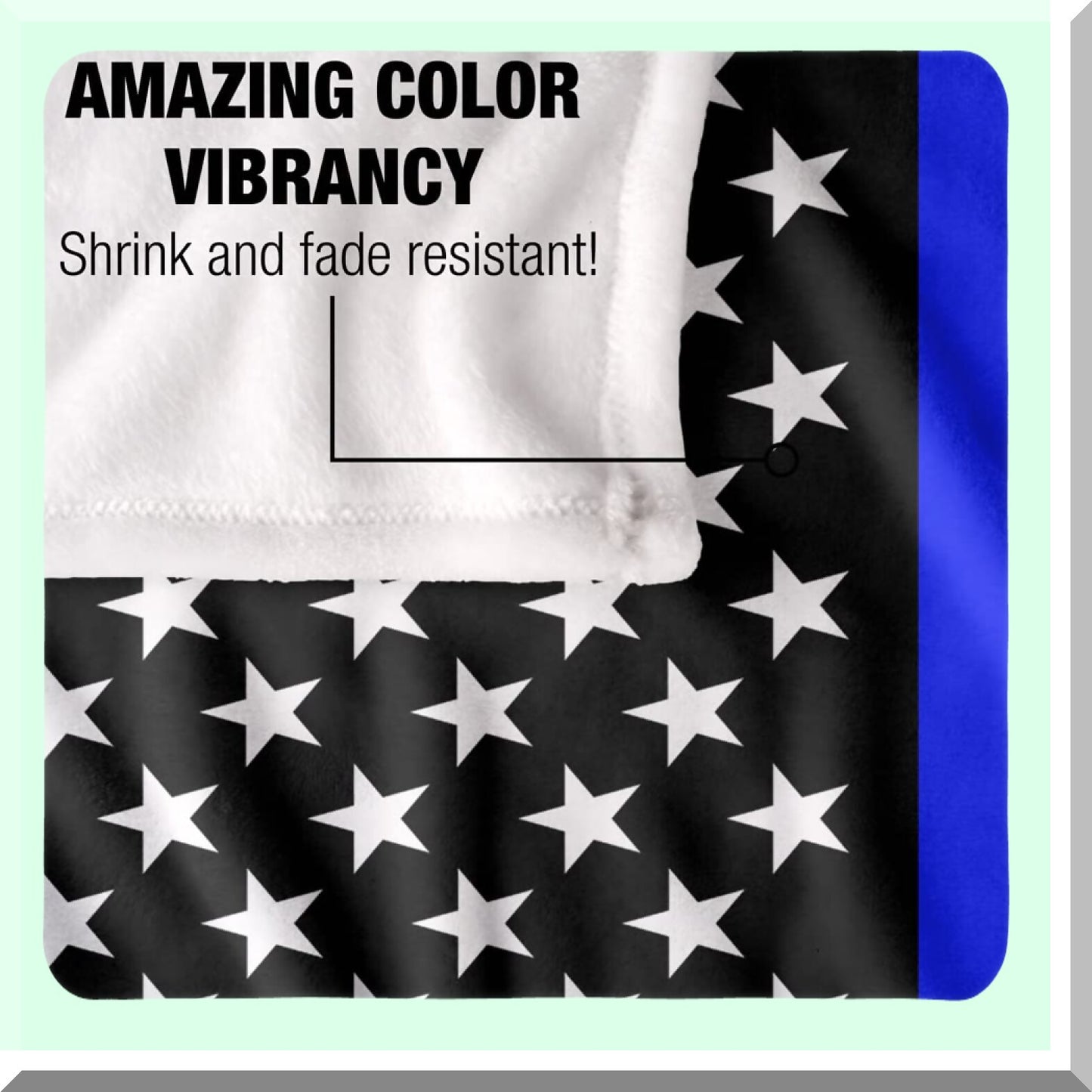 PatriotGuard Silky Touch Thin Blue Line Throw Blanket 50" x 60" - Super Soft & Officially Licensed