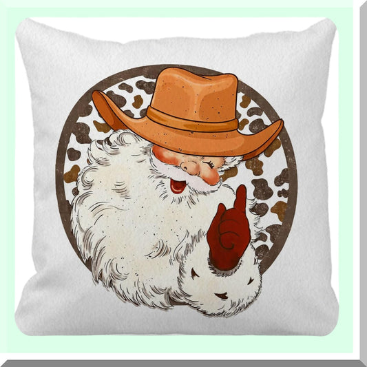 Cowboy Chic Pillow Covers - Set of 2 Western Decorative Throw Pillows 18x18 - Cowboy Hat Design Cushion Cases for Home Decor - Wild West Pillowcases