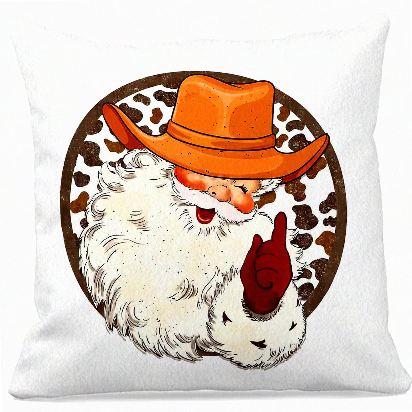 Cowboy Chic Pillow Covers - Set of 2 Western Decorative Throw Pillows 18x18 - Cowboy Hat Design Cushion Cases for Home Decor - Wild West Pillowcases