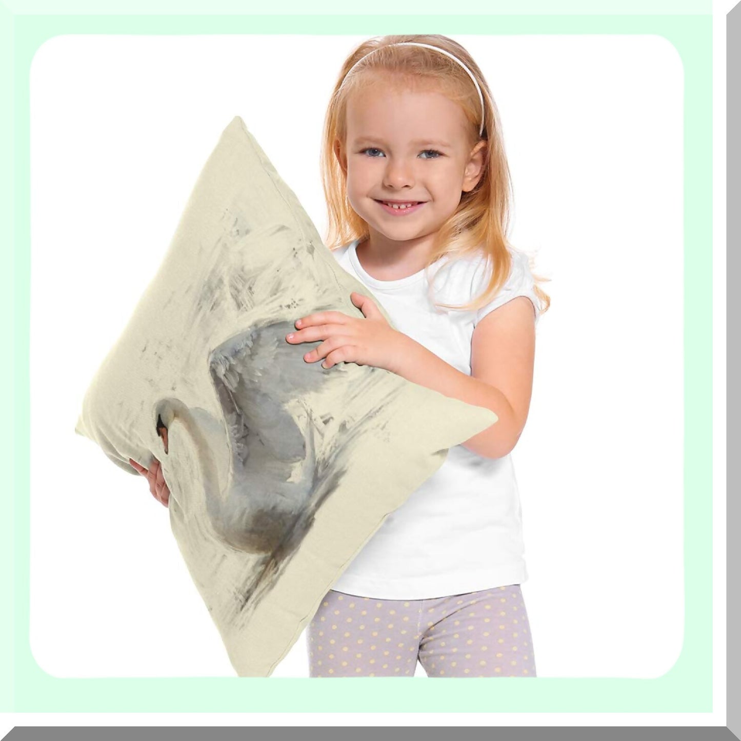 Nature's Wings Sketch Pillowcase - Elegant Bird Portrait Throw Pillow Cover 18X18 Inch Cotton Linen Cushion Decorative for Living Room Outdoor Decor