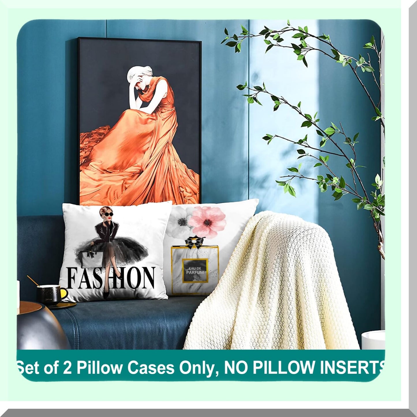 Pink Gold Velvet Pillow Covers - Set of 2 | Decorative Square Throw Pillow Cases for Bedroom & Sofa | Fashion Girls Cute Couch Decor