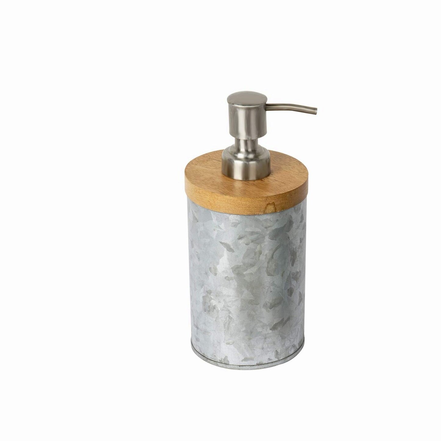 Confetti Collection Lotion Dispenser Galvanized Wood