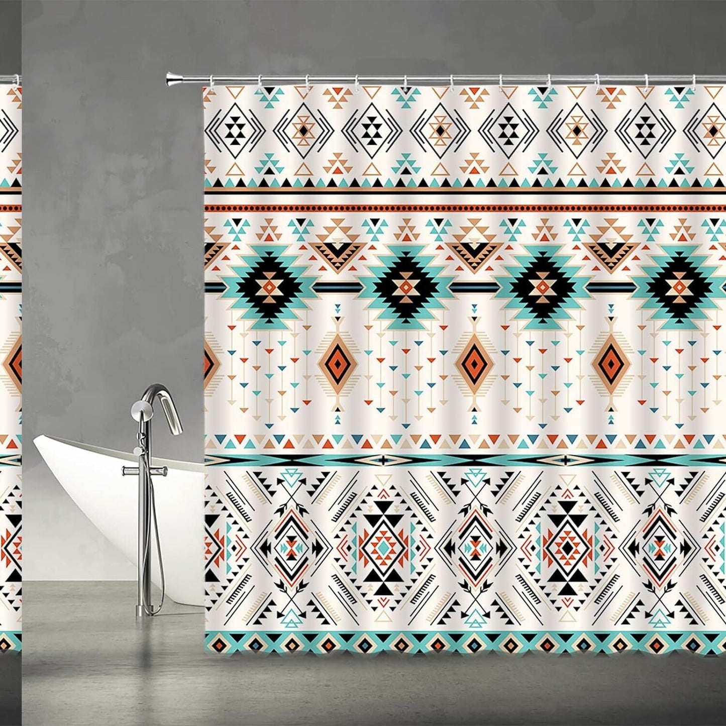 Aztec Tribal Shower Curtain 70x70 inches