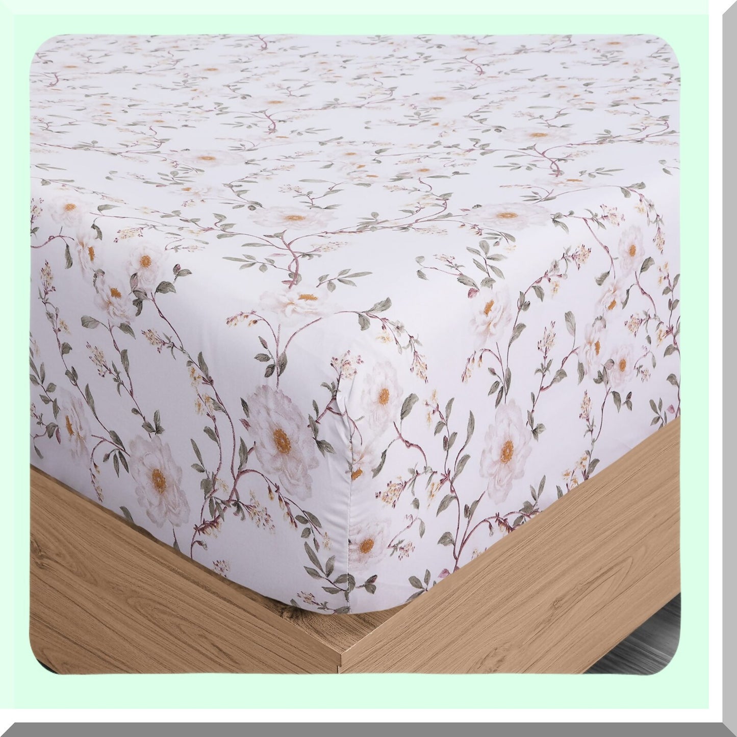 Vintage Floral Bliss 4-Piece Microfiber Sheet Set - Soft Bed Sheets with Deep Pocket for Easy Care and Comfort - Full Size
