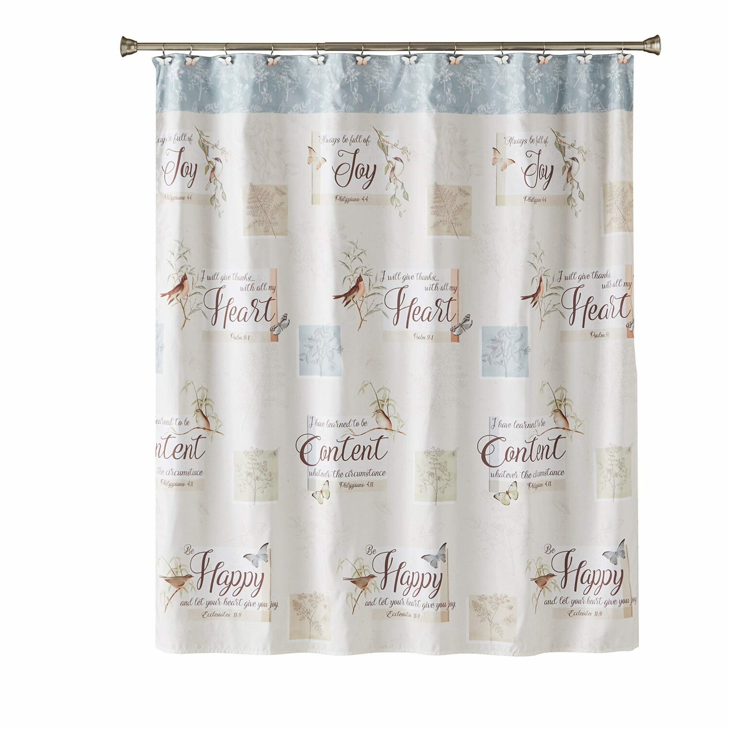 Multicolored Fabric Shower Curtain 70x72
