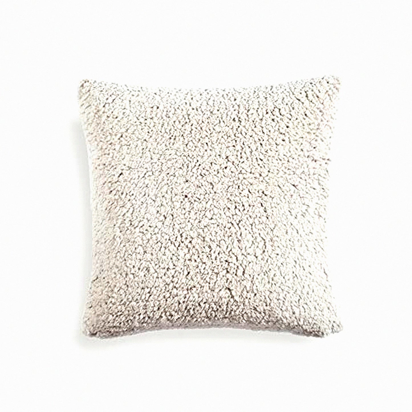 Neutral Sherpa Cozy Square Pillow Cover - Soft Reversible Decorative Throw Pillow for Bed, Couch, Chair - 20" x 20" Square Throw Pillows