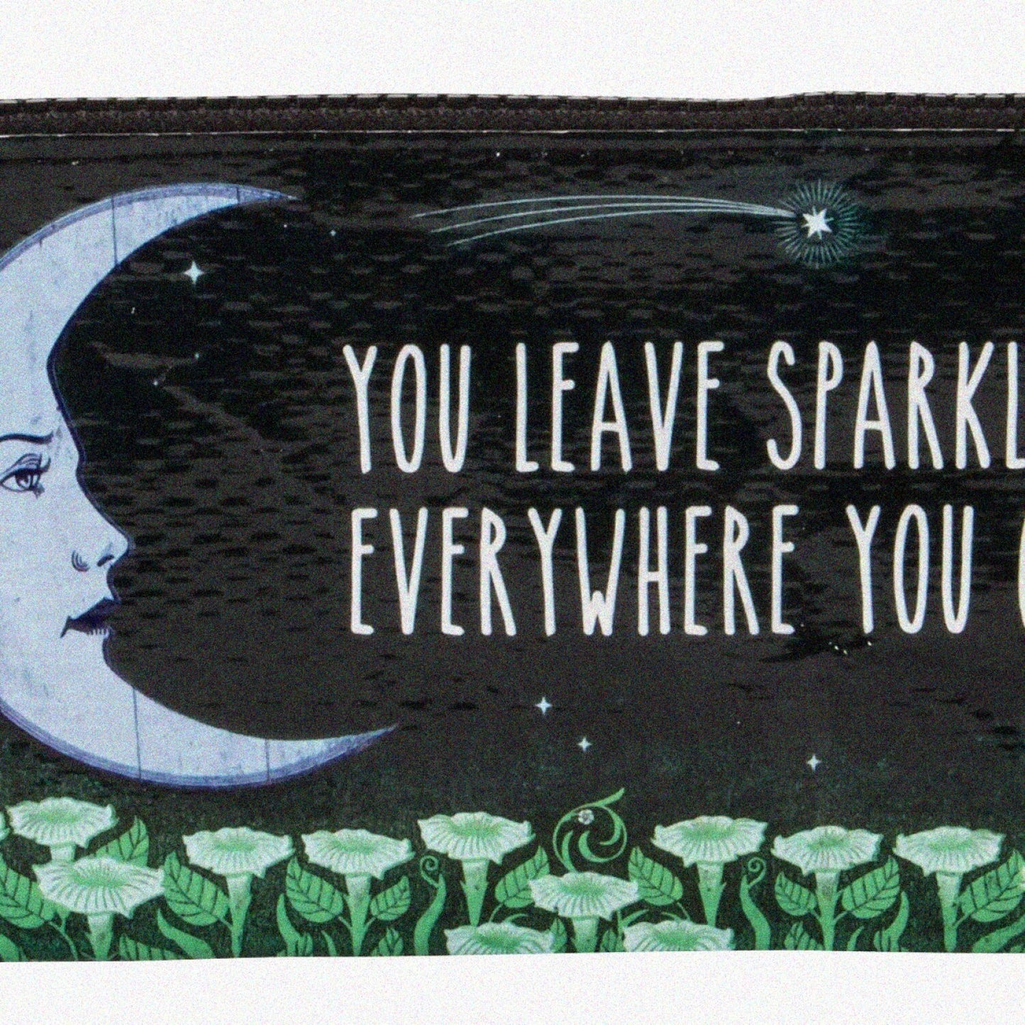 Moon Garden Design Pencil Case 4.25"x8.5" Recycled Material