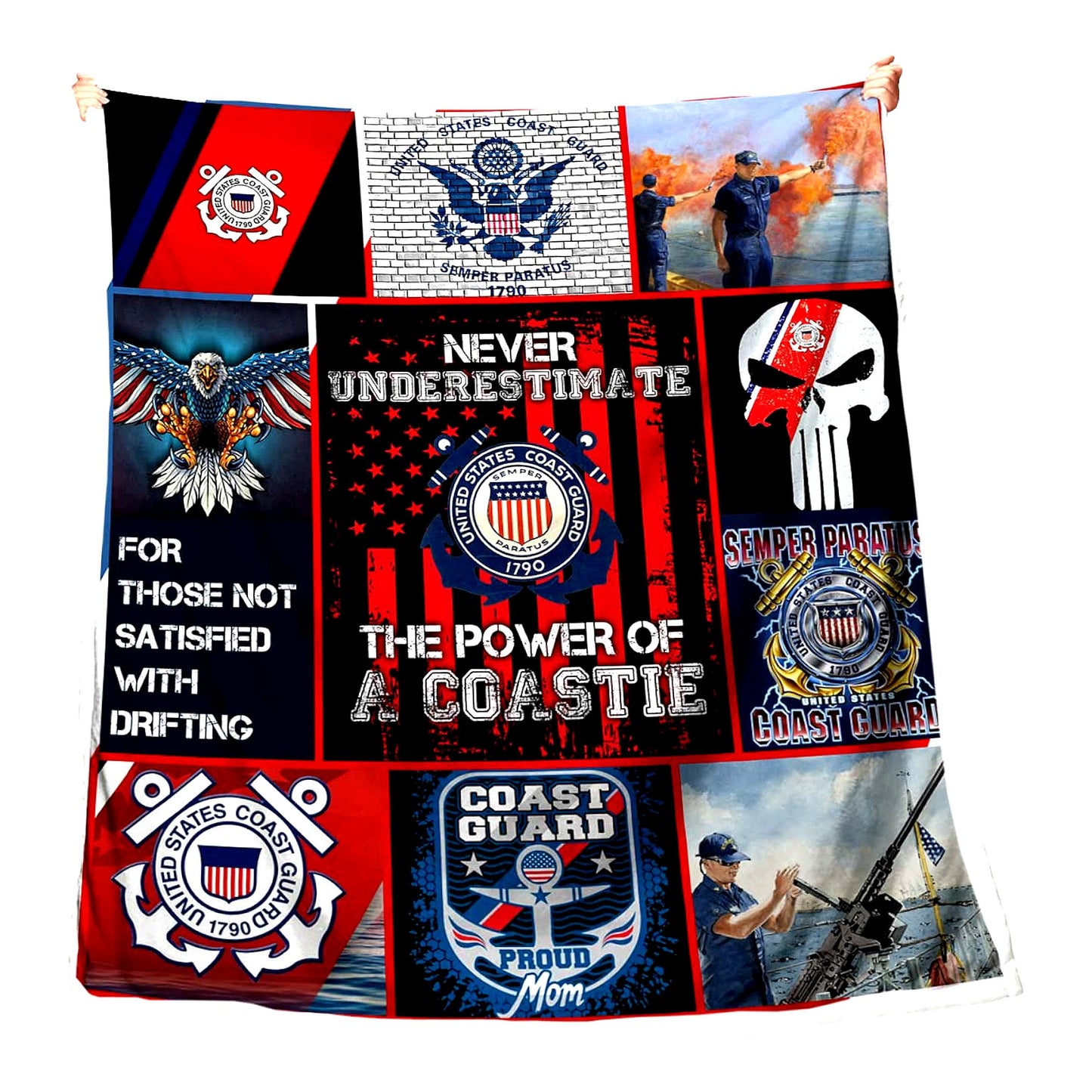 Coast Guard Ultra Soft Sherpa Fleece Blanket - Cozy, Stylish, and Perfect Gift for Men and Adults, 60x80 inches