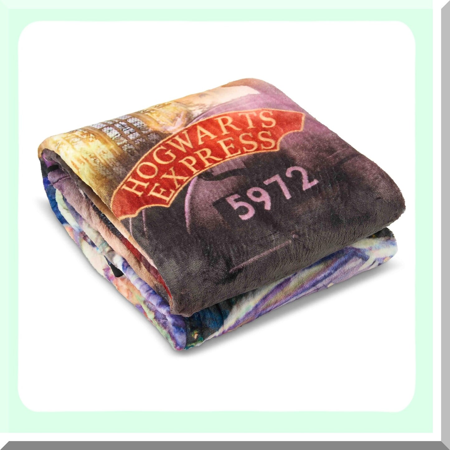 Wizarding World Cozy Sherpa Throw Blanket - 60" x 80" Harry Potter Montage"