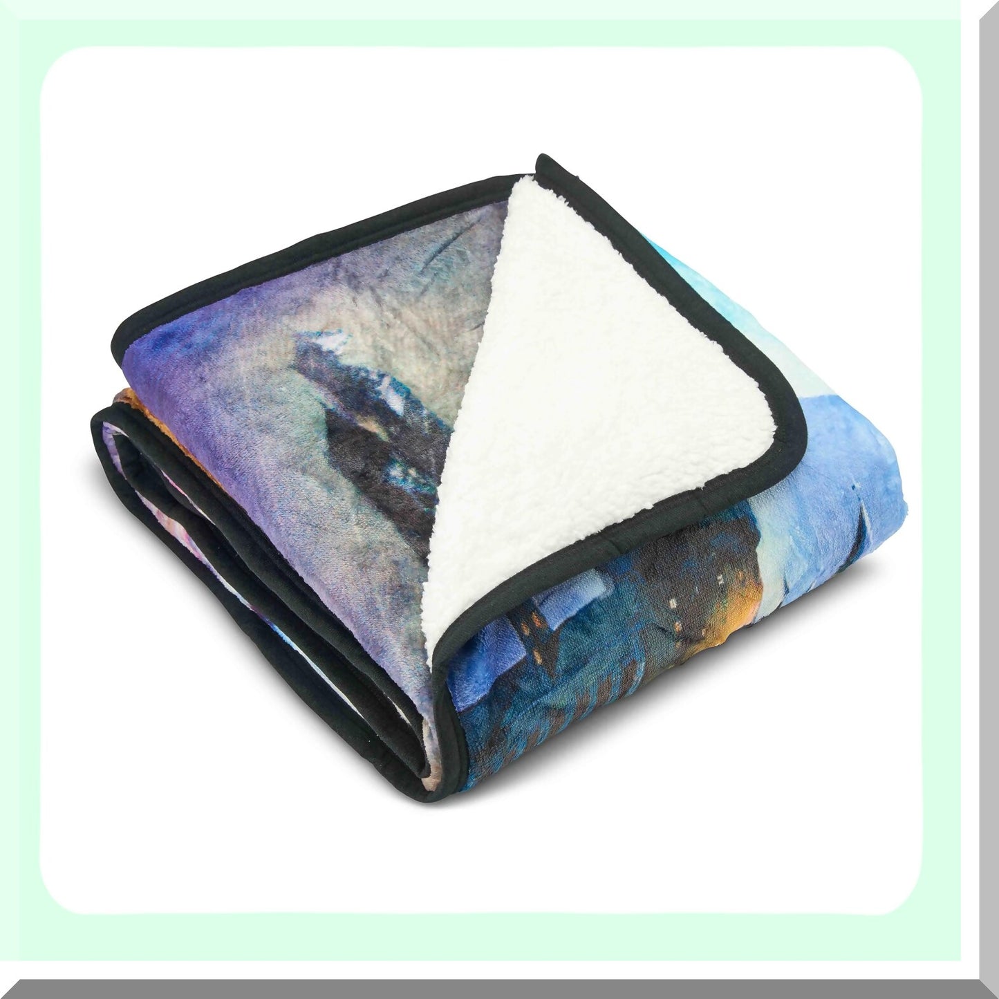 Wizarding World Cozy Sherpa Throw Blanket - 60" x 80" Harry Potter Montage"