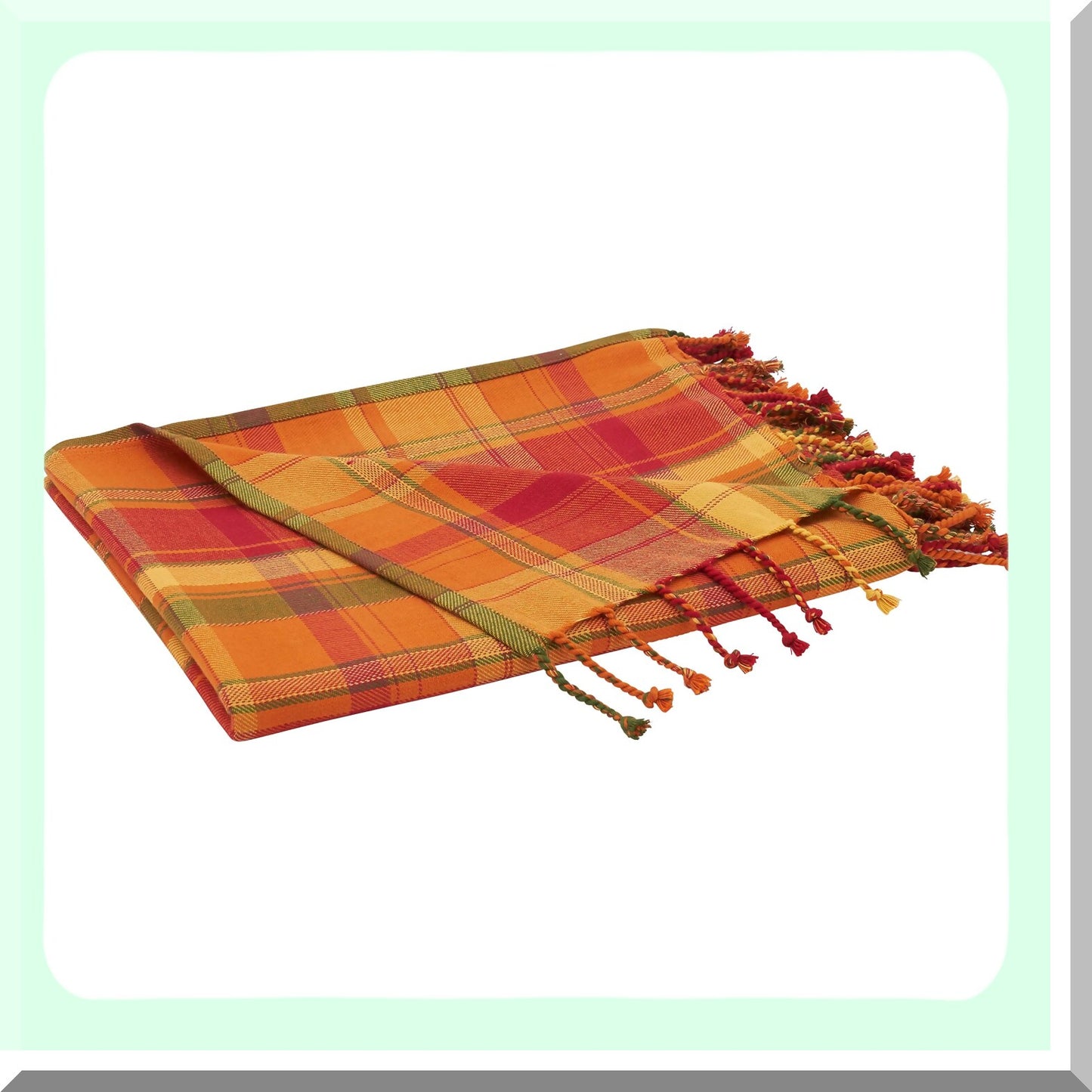 Autumn Cozy Plaid Throw Blanket, Terracotta, 50" x 60"