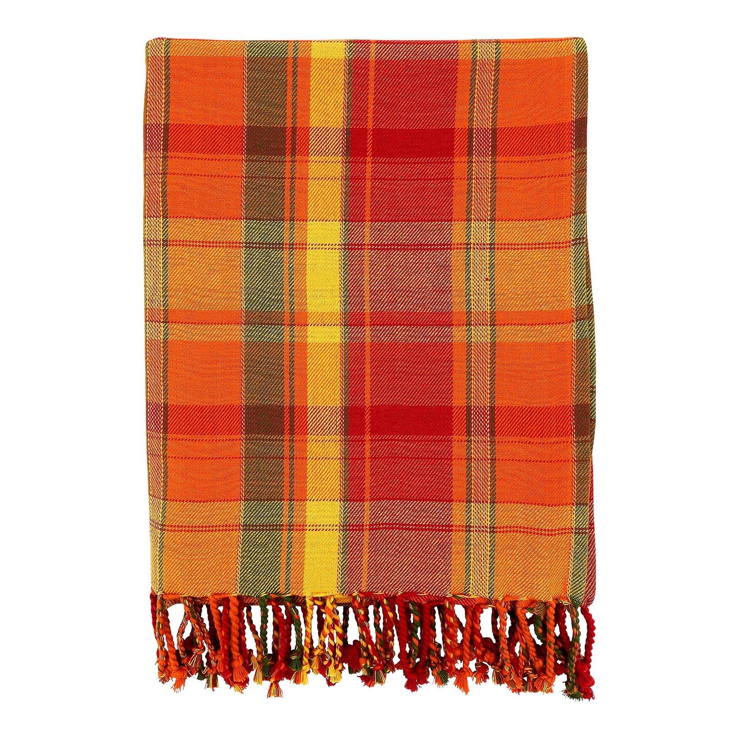 Autumn Cozy Plaid Throw Blanket, Terracotta, 50" x 60"