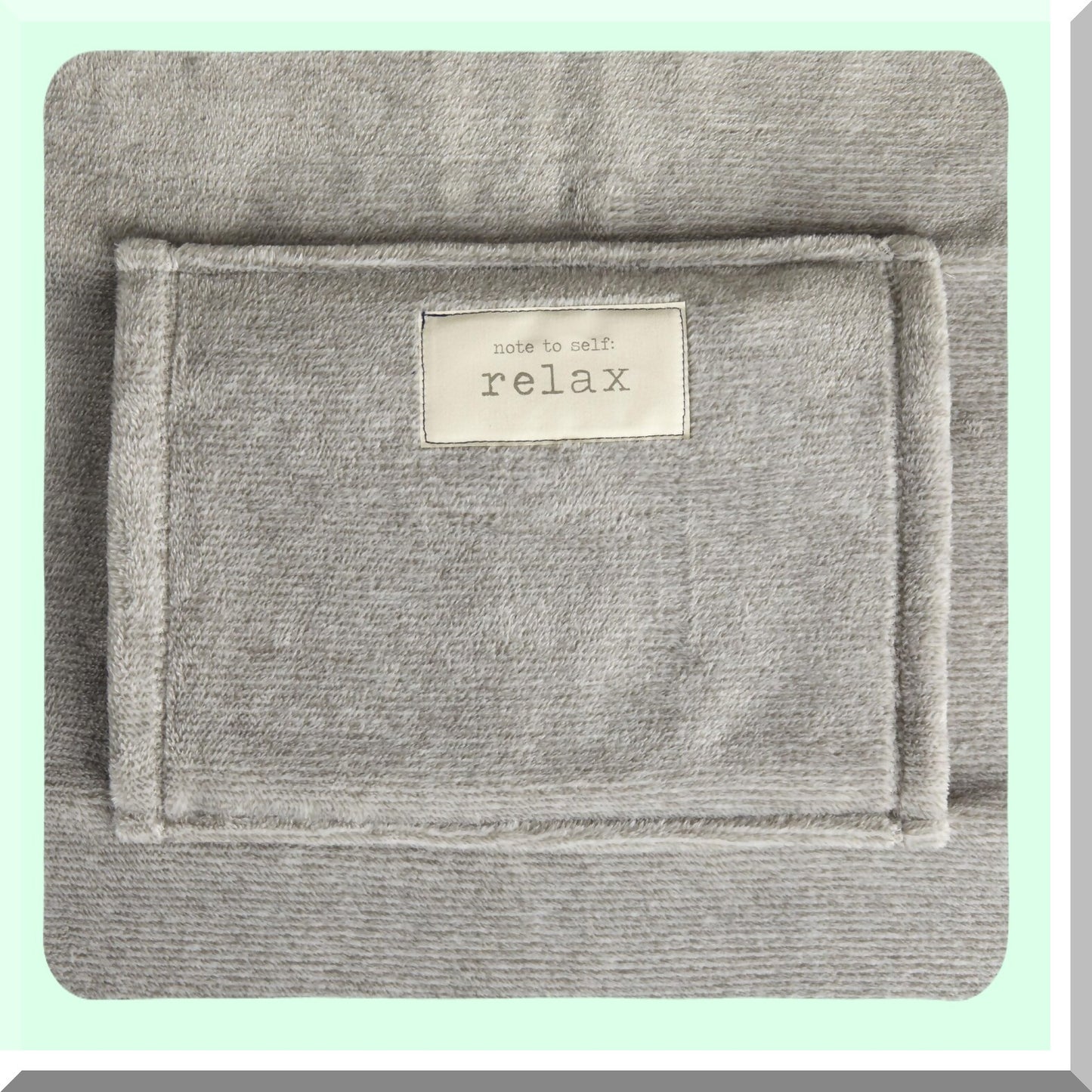CozyComfort Grey Knit Lap Blanket with Hand Pocket - 36x48 Soft Polyester