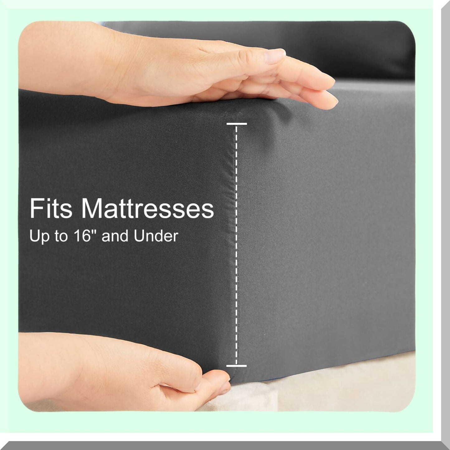 UltraSoft Full Size Fitted Sheet - 1800 Thread Count Brushed Microfiber - Deep Pocket - Fade Resistant - Grey - Quality Bedding for Full Bed