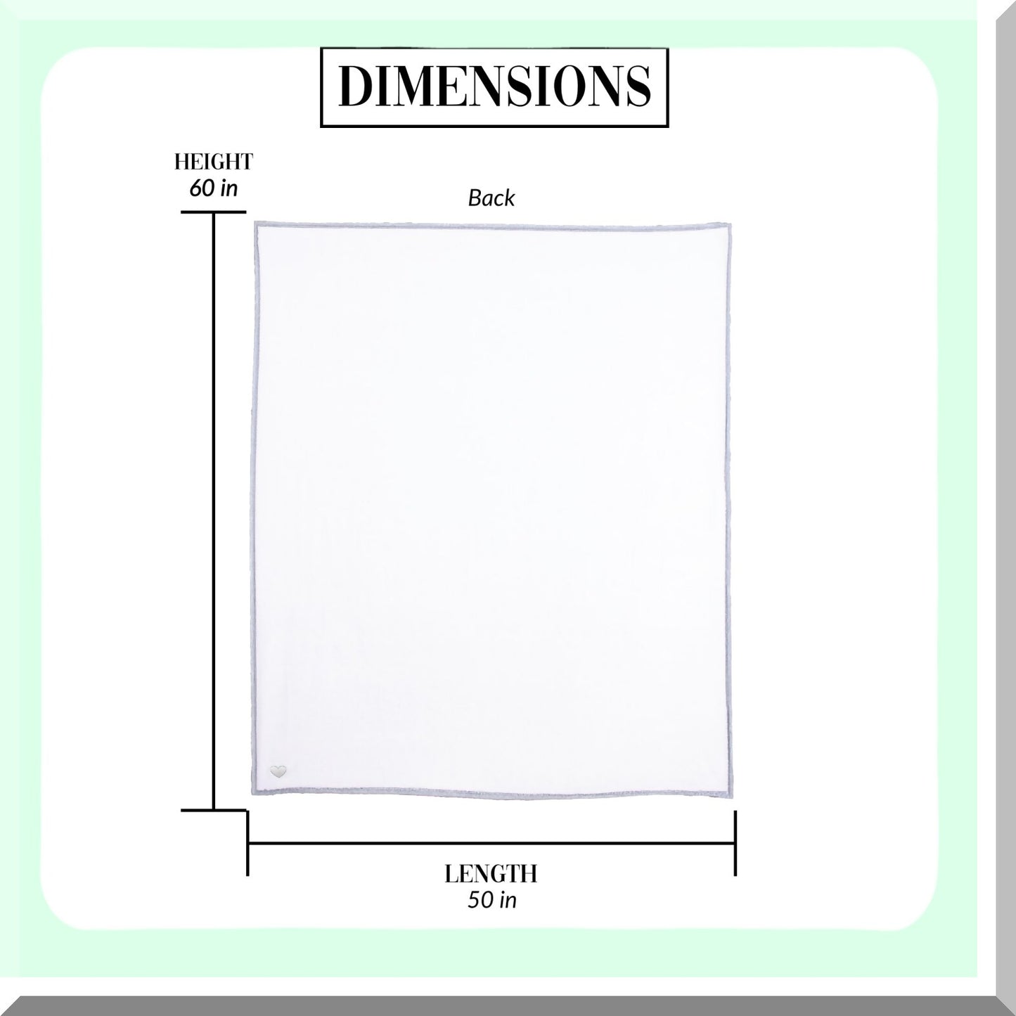 July Birth Month Royal Plush Blanket - Birthday Throw with Red Embroidered Heart, 50 x 60-inch, Gray