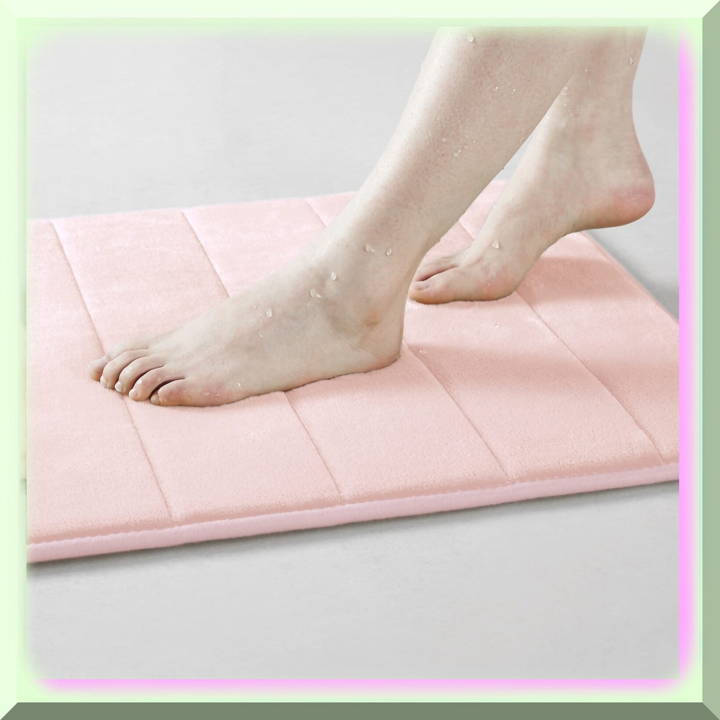 15 Piece Bathroom Shower Curtain Set with Memory Foam Rugs