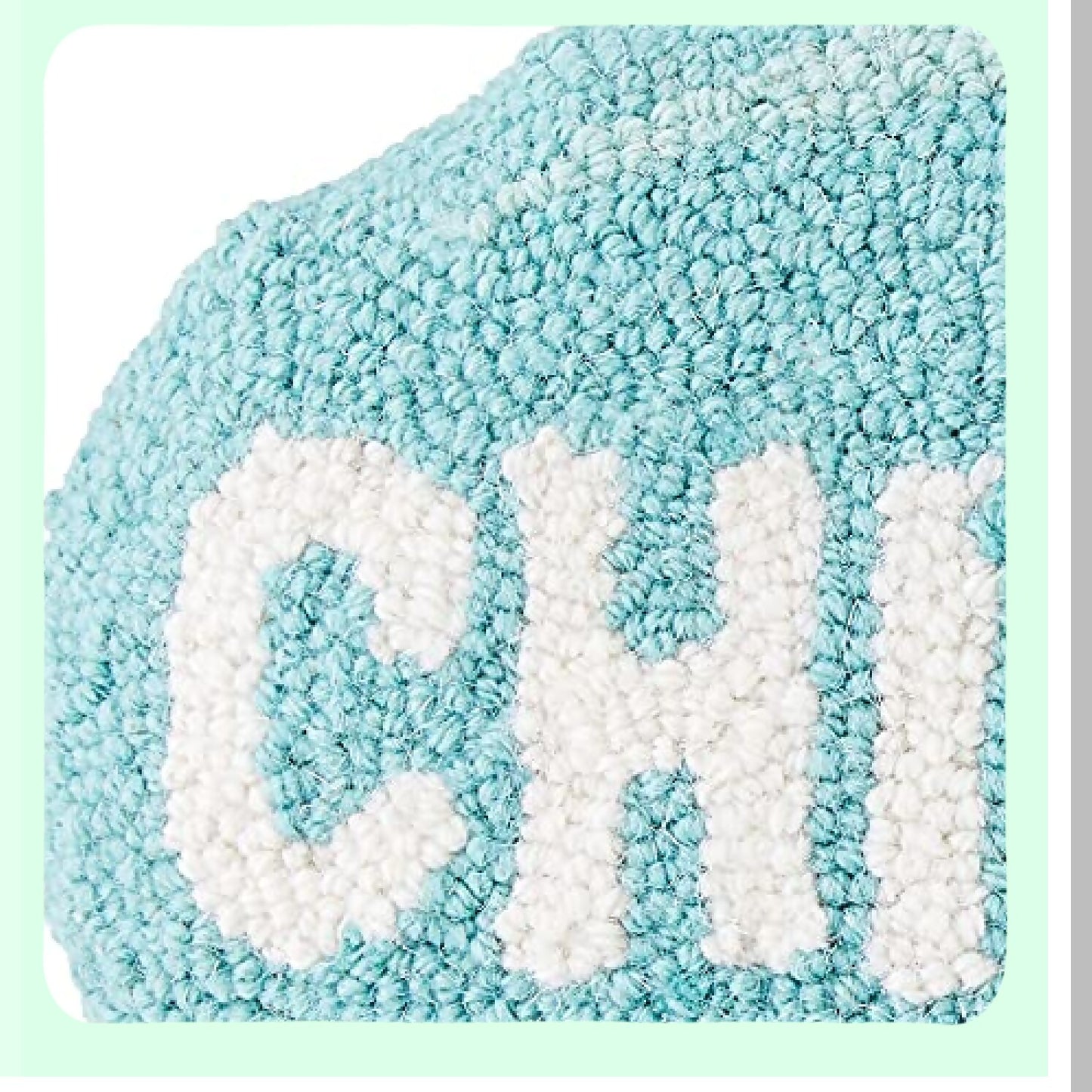 Turquoise Chill Comfort Pillow - 16x9 inches, Hook Cotton Design - Relaxing Support for Neck and Back - Cooling Gel Infused - Breathable Fabric