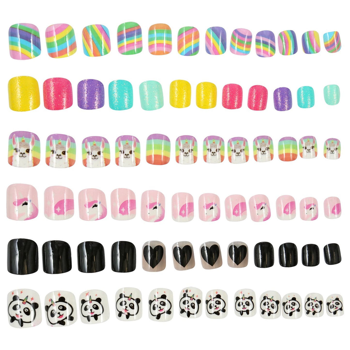 Sevenail Fashionable Press On Nails for Kids, 12-ct. Packs (Pack of 36)