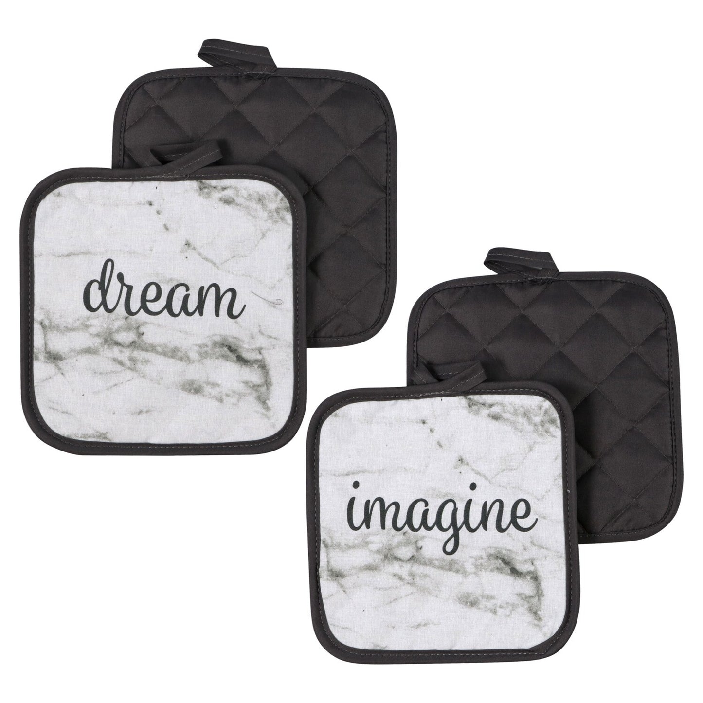 Home Collection Marble Pot Holders and Oven Mitts (Pack of 24)