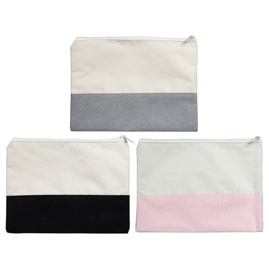 Faux Suede Cosmetic Bags, 6x8-in. (Pack of 6)