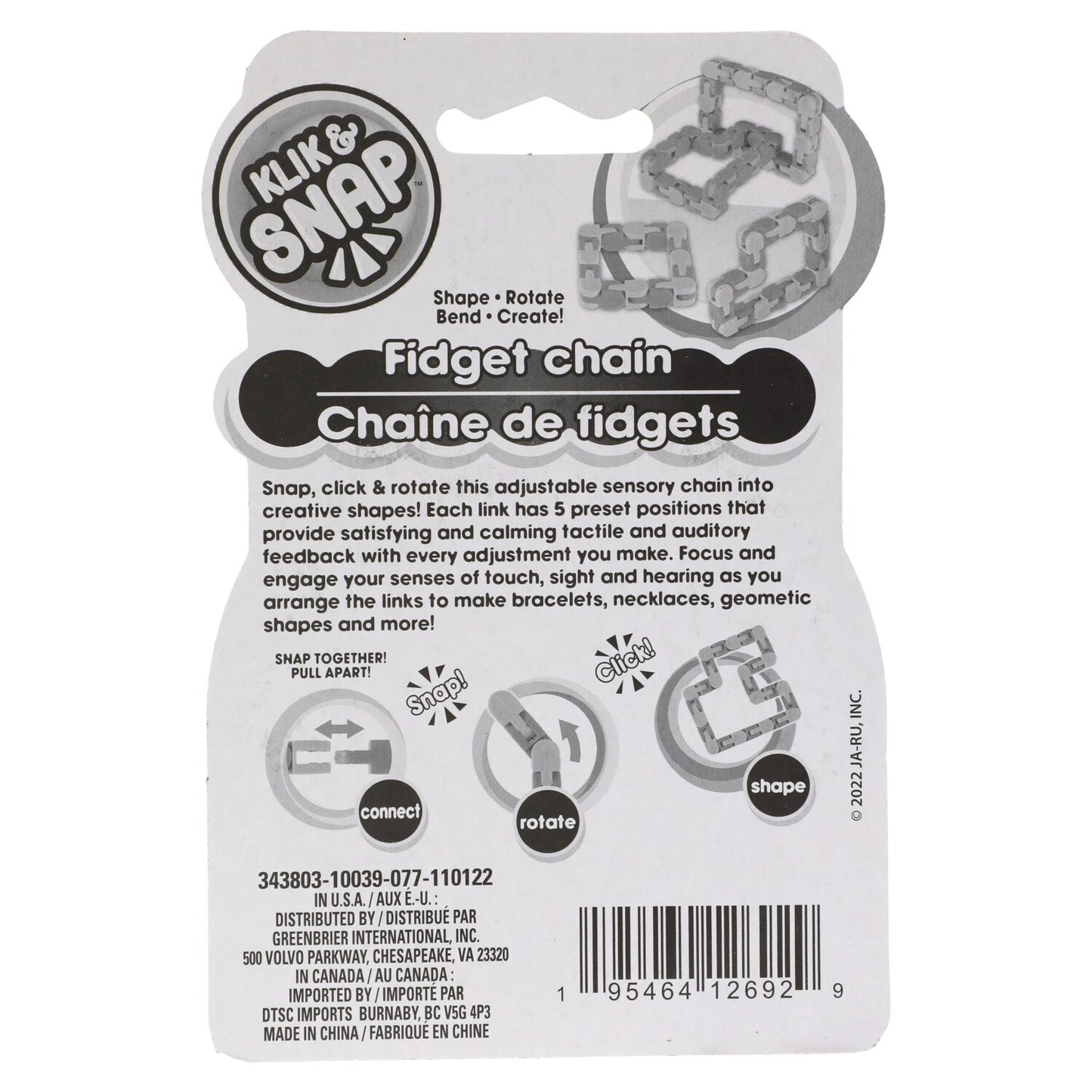 Kilk & Snap Sensory Toys (Pack of 28)