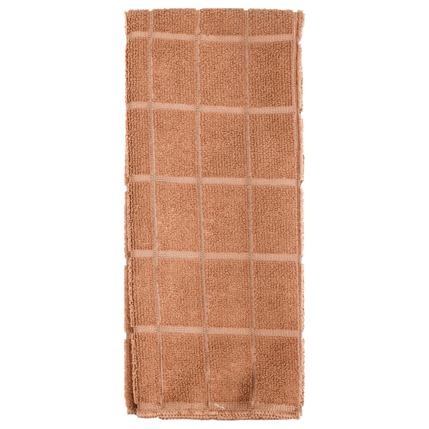 Taupe Windowpane Pattern Kitchen Towels, 15x25 in. (Pack of 24)